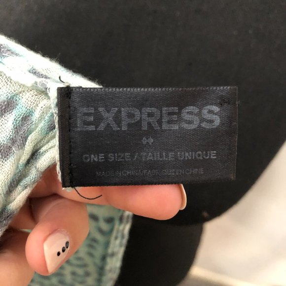 Express Leopard Print Infinity Scarf Blue Onesize - Picture 4 of 5